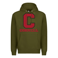 Army Green cornell big red Premium Hoodie - Craftify