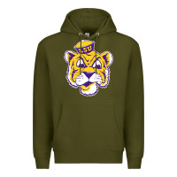Army Green Vintage Louisiana State Tiger Mascot Premium Hoodie - Craftify