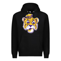 Black Vintage Louisiana State Tiger Mascot Premium Hoodie - Craftify