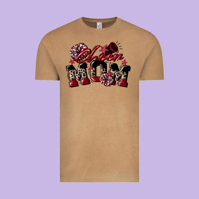Cheer Mom  Maroon Vintage Tee Designed By Cowgirlartshop
