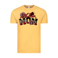 Vintage Mustard cheer mom  maroon Vintage Tee - CowGirlArtShop