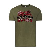 Vintage Olive cheer mom  maroon Vintage Tee - CowGirlArtShop