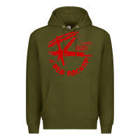 Army Green red rocker music Premium Hoodie - Craftify