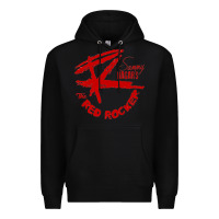 Black red rocker music Premium Hoodie - Craftify