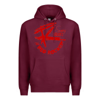 Burgundy red rocker music Premium Hoodie - Craftify