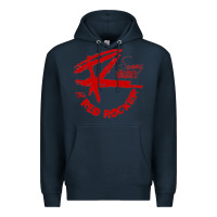 Navy red rocker music Premium Hoodie - Craftify