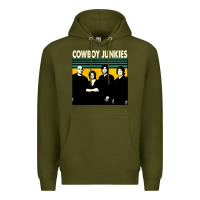Army Green Cowboy Junkies, Cowboy, Junkies, Cowboy Junkie, Cowboy Junkies vintage Premium Hoodie - Craftify