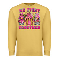 Antique Gold we fight together breast cancer gnome Premium Sweatshirt - BarkalooDesign