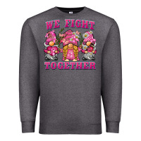 Charcoal Heather we fight together breast cancer gnome Premium Sweatshirt - BarkalooDesign