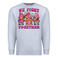 Heather Grey we fight together breast cancer gnome Premium Sweatshirt - BarkalooDesign