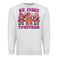 Oatmeal Heather we fight together breast cancer gnome Premium Sweatshirt - BarkalooDesign
