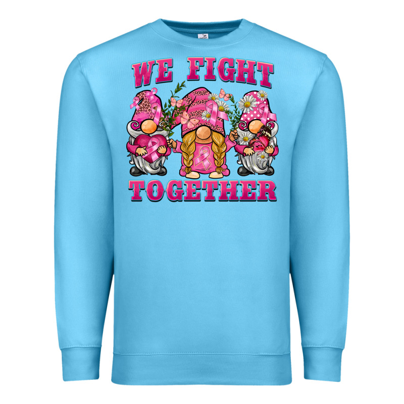 We Fight Together Breast Cancer Gnome Premium Sweatshirt by BarkalooDesign | Teevron