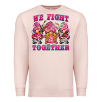 Pale Pink we fight together breast cancer gnome Premium Sweatshirt - BarkalooDesign