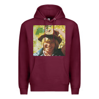 Burgundy john denver estate releases unrele Premium Hoodie - Craftify