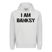 Dove Grey i am banksy Premium Hoodie - Craftify