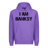 Purple i am banksy Premium Hoodie - Craftify