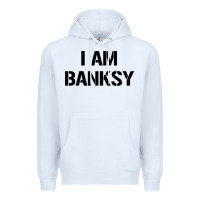 White i am banksy Premium Hoodie - Craftify