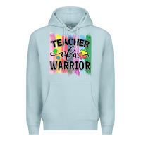 Blue Mist Teacher of a warrior Premium Hoodie - CowhideDigitalArt