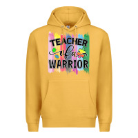 Mustard Teacher of a warrior Premium Hoodie - CowhideDigitalArt