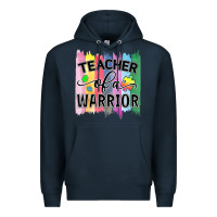 Navy Teacher of a warrior Premium Hoodie - CowhideDigitalArt