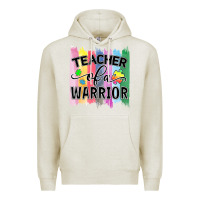Oatmeal Heather Teacher of a warrior Premium Hoodie - CowhideDigitalArt