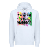 White Teacher of a warrior Premium Hoodie - CowhideDigitalArt