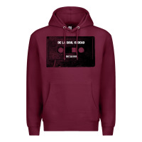 Burgundy De La Soul Cassette Tape Premium Hoodie - Craftify