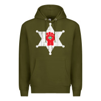 Army Green GONZOS SHERIFF HUNTERS S THOMPSON Premium Hoodie - Craftify