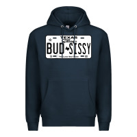 Navy country love gilley's bud n sissy texas cowboy license gift raglan bas Premium Hoodie - Craftify