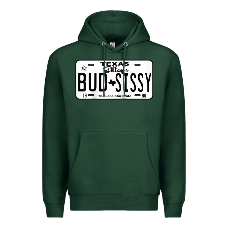 Country Love Gilley's Bud N Sissy Texas Cowboy License Gift Raglan Bas Premium Hoodie by Craftify | Teevron