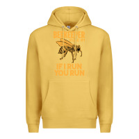 Antique Gold bee beekeeper if i run you run bumble bee humour 449 hive beekeeping Premium Hoodie - Craftify