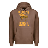 Chestnut bee beekeeper if i run you run bumble bee humour 449 hive beekeeping Premium Hoodie - Craftify