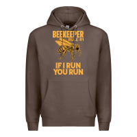 Coffee bee beekeeper if i run you run bumble bee humour 449 hive beekeeping Premium Hoodie - Craftify