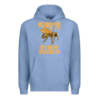 Colony Blue bee beekeeper if i run you run bumble bee humour 449 hive beekeeping Premium Hoodie - Craftify