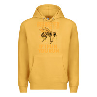Mustard bee beekeeper if i run you run bumble bee humour 449 hive beekeeping Premium Hoodie - Craftify