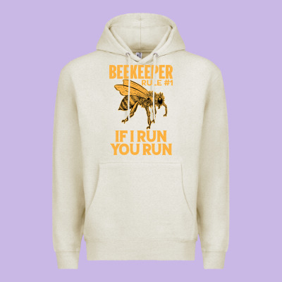 Bee Beekeeper If I Run You Run Bumble Bee Humour 449 Hive Beekeeping Premium Hoodie Designed By Craftify