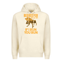 Sandshell bee beekeeper if i run you run bumble bee humour 449 hive beekeeping Premium Hoodie - Craftify