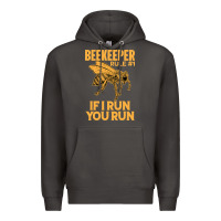 Smoke bee beekeeper if i run you run bumble bee humour 449 hive beekeeping Premium Hoodie - Craftify