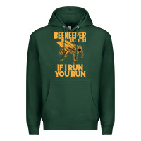 Sports Green bee beekeeper if i run you run bumble bee humour 449 hive beekeeping Premium Hoodie - Craftify