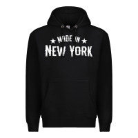Black Made In New York NY City NYC New Yorker My Home State Pride Premium T- Premium Hoodie - Craftify