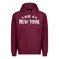 Burgundy Made In New York NY City NYC New Yorker My Home State Pride Premium T- Premium Hoodie - Craftify