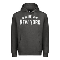 Charcoal Heather Made In New York NY City NYC New Yorker My Home State Pride Premium T- Premium Hoodie - Craftify