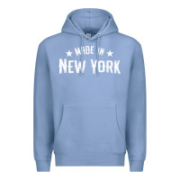 Colony Blue Made In New York NY City NYC New Yorker My Home State Pride Premium T- Premium Hoodie - Craftify