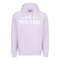 Lilac Made In New York NY City NYC New Yorker My Home State Pride Premium T- Premium Hoodie - Craftify