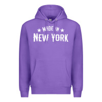 Purple Made In New York NY City NYC New Yorker My Home State Pride Premium T- Premium Hoodie - Craftify