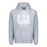 Heather Grey Retired Teacher Premium Hoodie - Craftify
