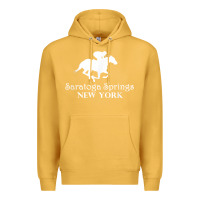 Mustard Saratoga Springs New York Horse Racing Jockey Premium Hoodie - Craftify