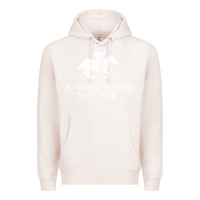 Pale Pink Saratoga Springs New York Horse Racing Jockey Premium Hoodie - Craftify
