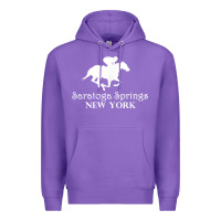 Purple Saratoga Springs New York Horse Racing Jockey Premium Hoodie - Craftify