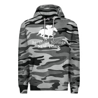 Slate Camo Saratoga Springs New York Horse Racing Jockey Premium Hoodie - Craftify